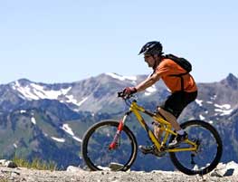 Mountain biking near Crystal Mountain