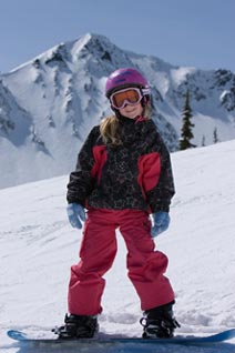 Young Skier at Crystal Mountain Resort
